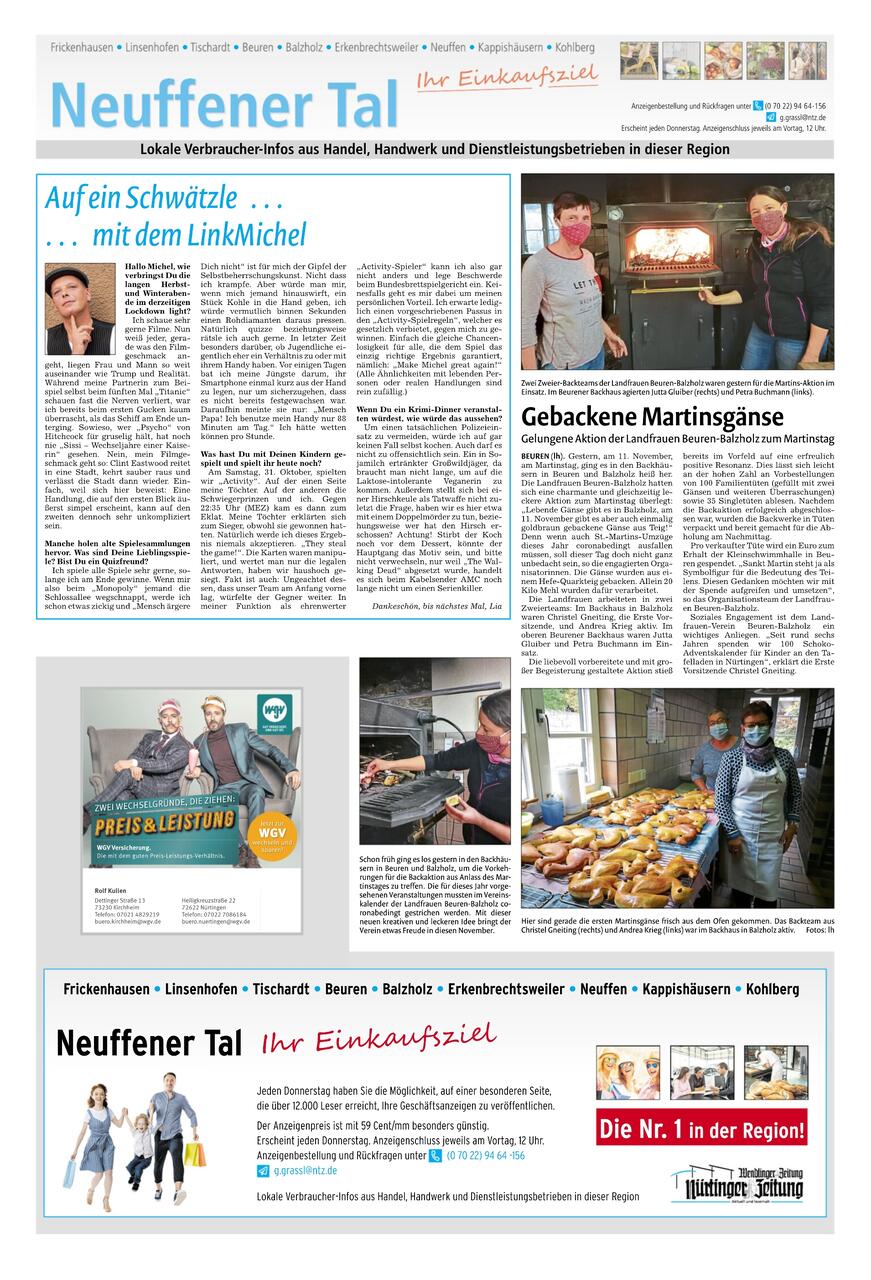 Pressebericht der Nürtinger Zeitung